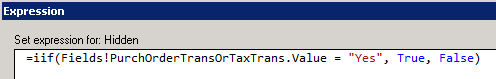 ssrs conditional expression