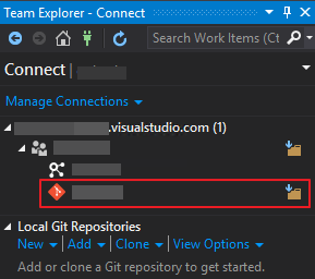 Connect to the git repo
